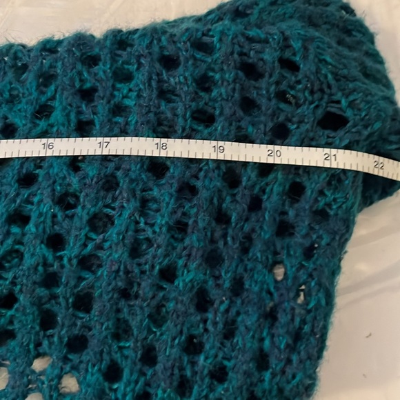 CHARLOTTE Russe crochet cardigan women’s M dark teal fits smaller - Picture 8 of 10